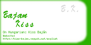 bajan kiss business card